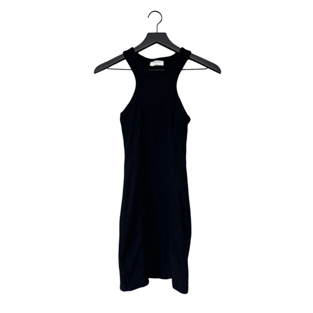 ARITZIA BABATON Black Formarib Racerback Bodycon Dress